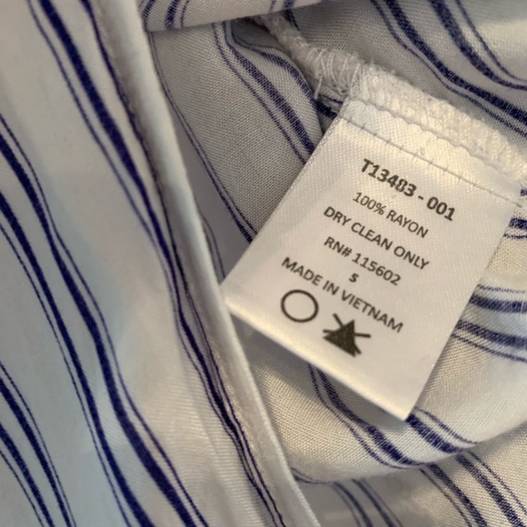 Nordstrom LUSH Striped Slit Collared Blouse - Picture 6 of 6